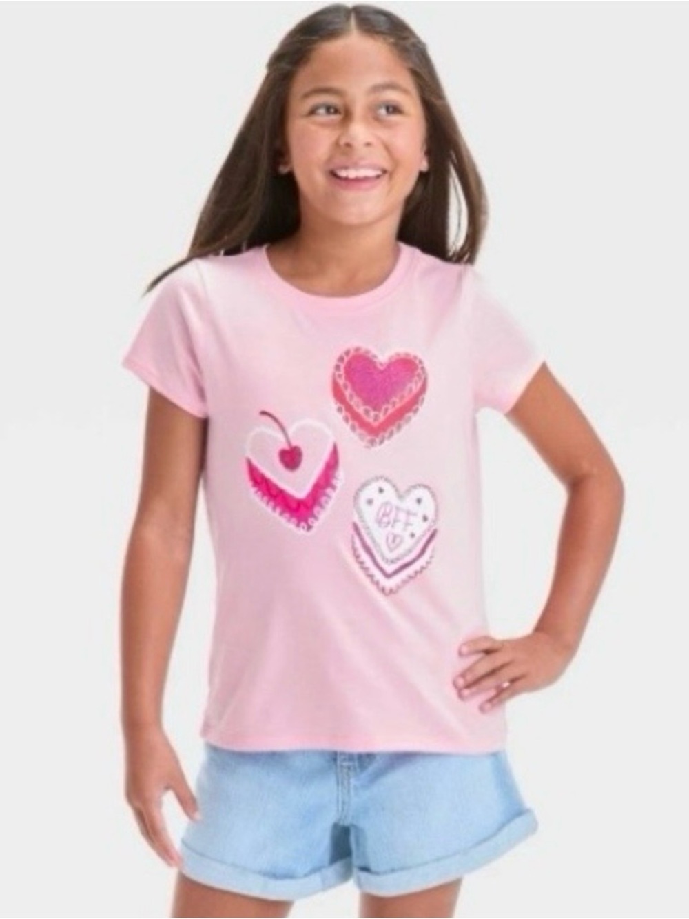 Girls' Short Sleeve 'Sweet Treats' Graphic T-Shirt - Cat & Jack Pink Size Small